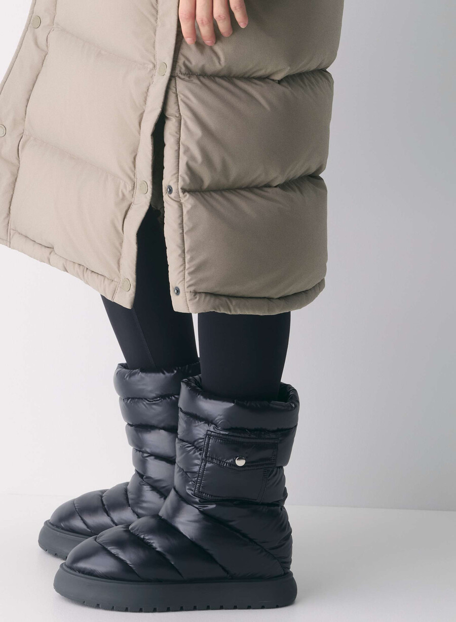 the super puff long vest - climatte modern taupe