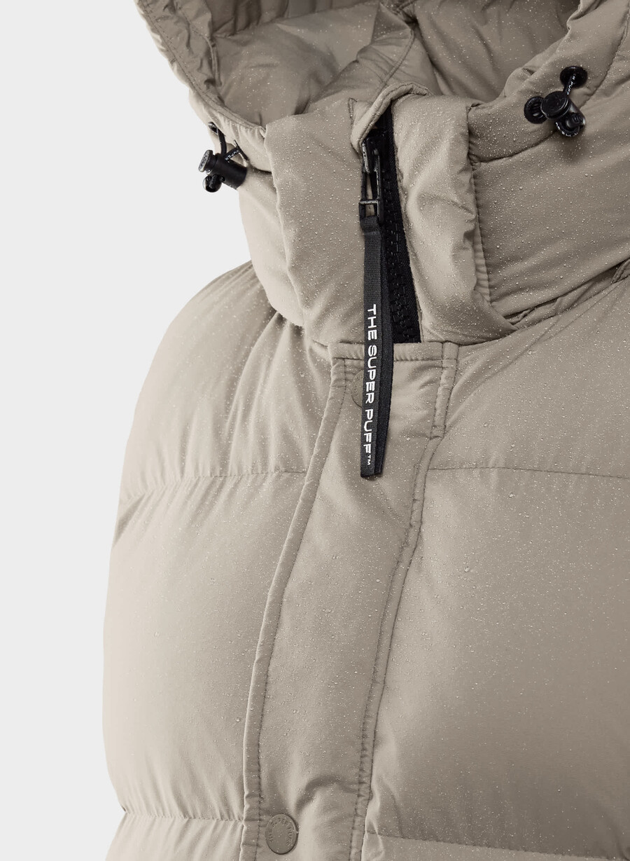 the super puff long vest - climatte modern taupe