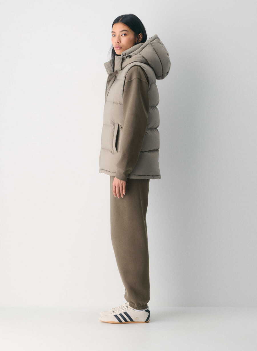 die superpuff lohip weste - climatte modern taupe