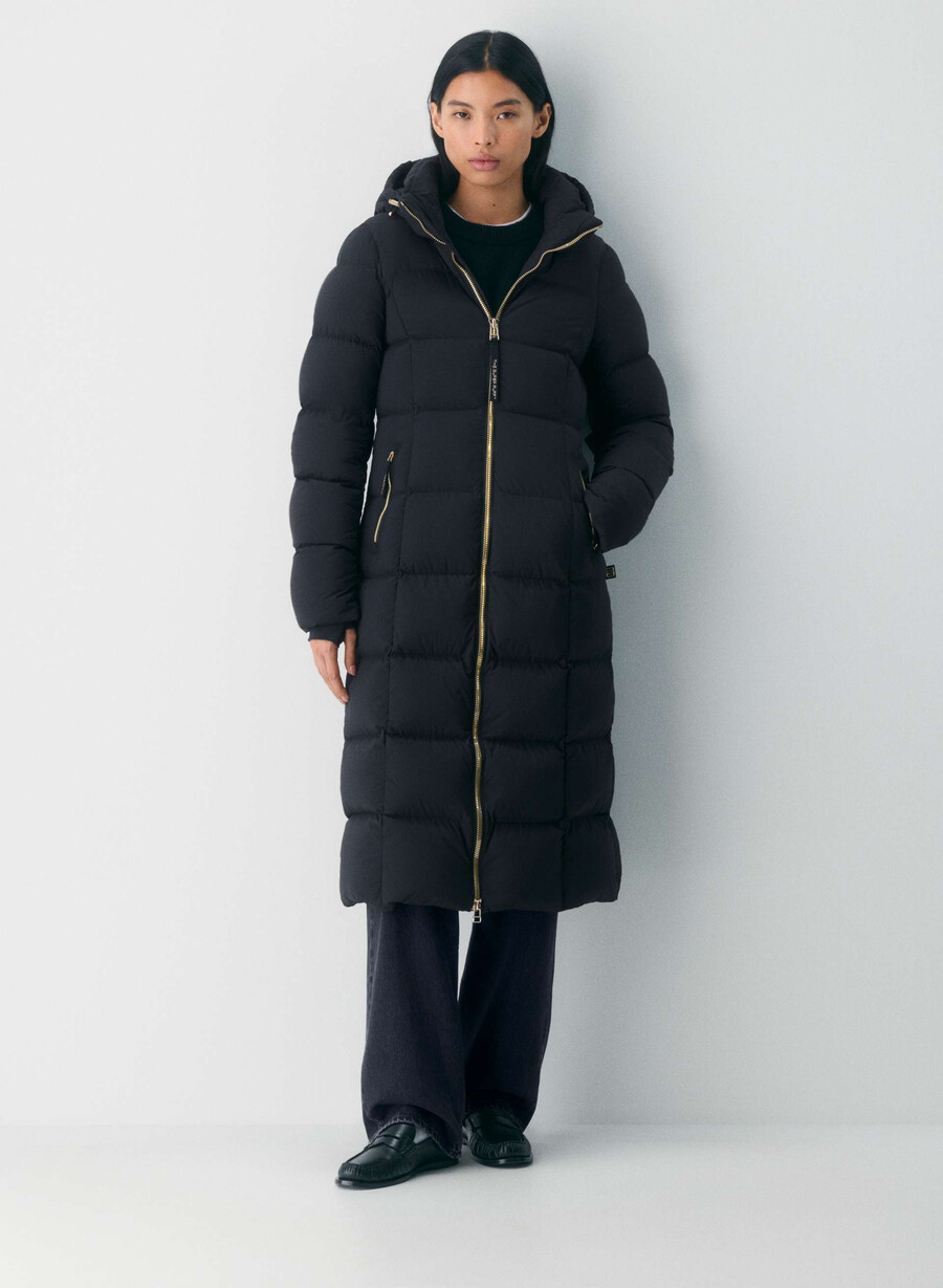 supersnug puff long – climatte schwarzglÄnzendes gold