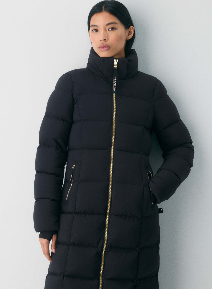 supersnug puff long – climatte schwarzglÄnzendes gold
