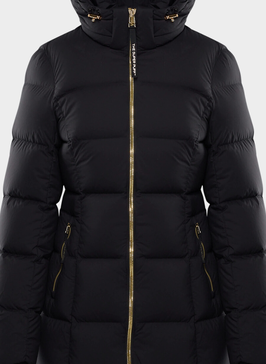supersnug puff long – climatte schwarzglÄnzendes gold