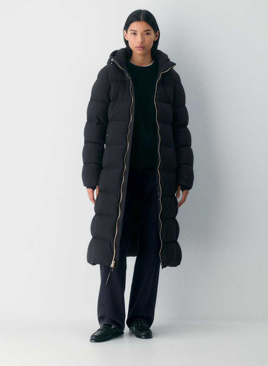 supersnug puff long – climatte schwarzglÄnzendes gold
