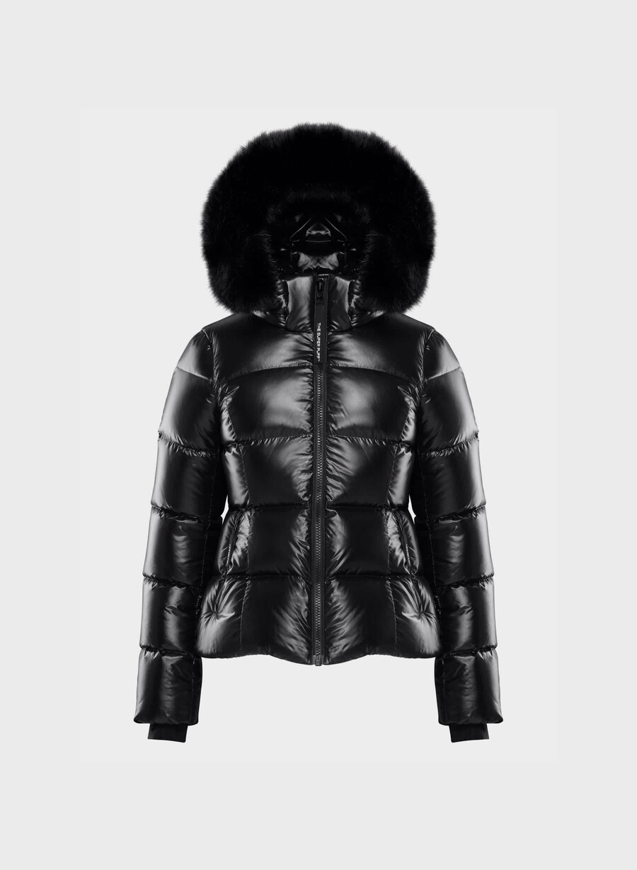 der supersnug puff - hochglänzend schwarzschwarz
