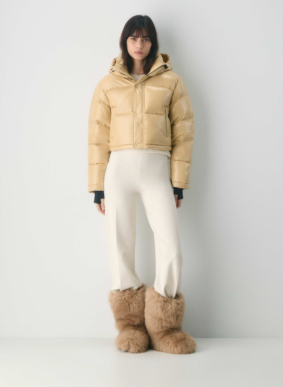 superpuff xtrashorty – hochglänzendes mica beige