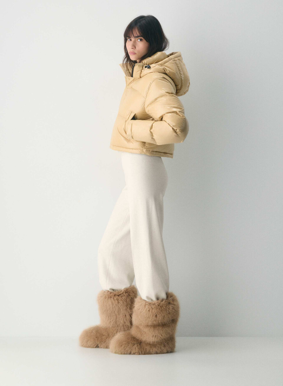 superpuff xtrashorty – hochglänzendes mica beige