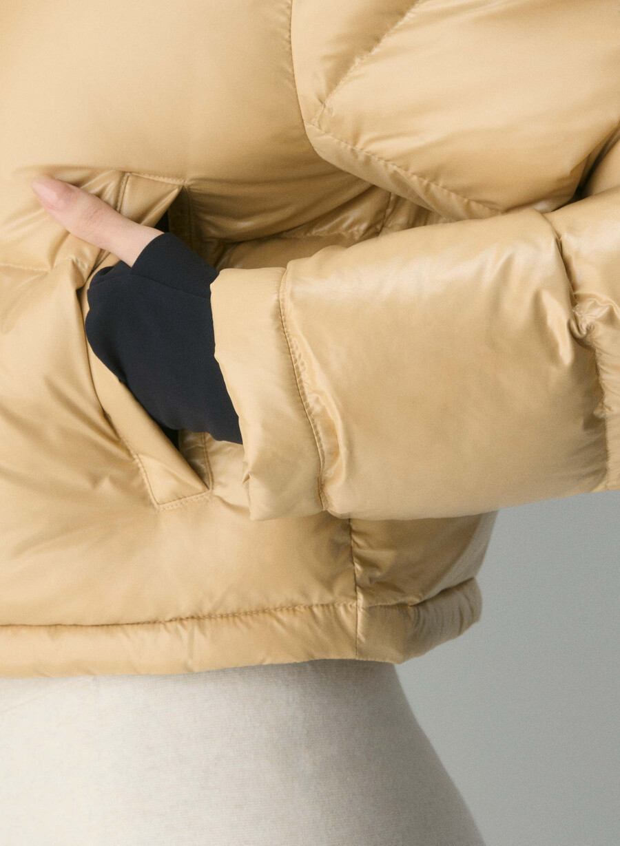 superpuff xtrashorty – hochglänzendes mica beige